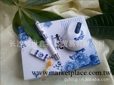 精品推薦青花瓷商務禮品 隨身碟鼠標青花筆套裝工廠,批發,進口,代購