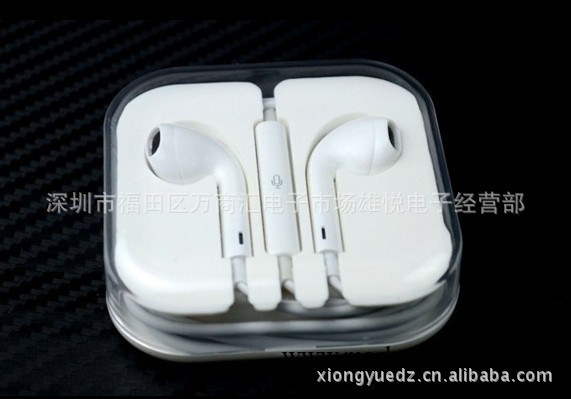 廠傢直銷 A貨 iphone5耳機 蘋果耳機 帶麥線控  蘋果5代耳機批發・進口・工廠・代買・代購