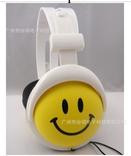 原版A貨  頭戴式電腦耳機工廠 笑臉耳機 OEM 大星星耳機 MP3耳機工廠,批發,進口,代購