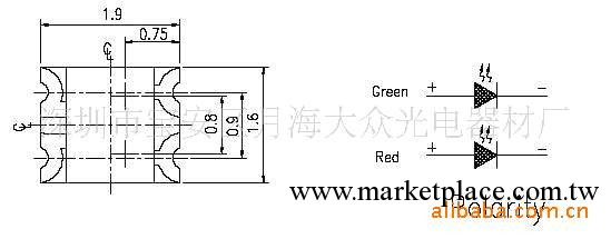 0805紅綠雙色0805紅綠0805紅綠色發光二極管0805紅綠超亮雙色led批發・進口・工廠・代買・代購