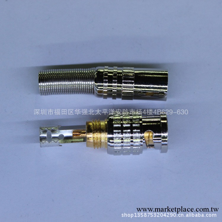 大量供應美式西瓜皮BNC接頭/監控接頭/BNC連接器/Q9頭鍍金銅針工廠,批發,進口,代購