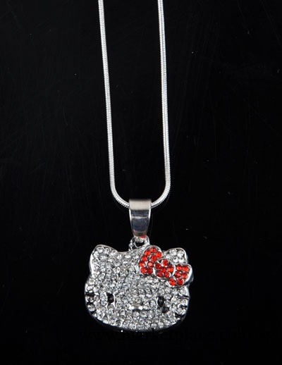 2012廠傢批發價 hello kitty 漂亮蝴蝶結項鏈 紅色和粉紅2色批發工廠,批發,進口,代購
