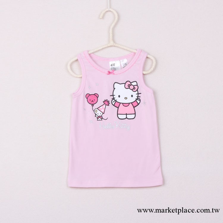 H&M夏款13新款 小童裝 Hello kitty 原單95%棉女童小背心t恤外貿工廠,批發,進口,代購