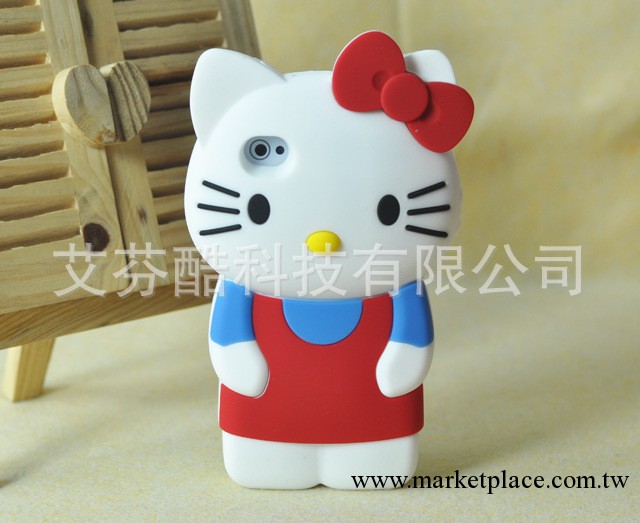 3D立體 HelloKitty iphone4S手機殼子 蘋果保護套 4代外殼 矽膠套工廠,批發,進口,代購