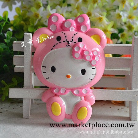 diy粉嫩蝴蝶結戴小熊帽Kitty樹脂公仔 KT貼鉆公仔 手機美容材料工廠,批發,進口,代購