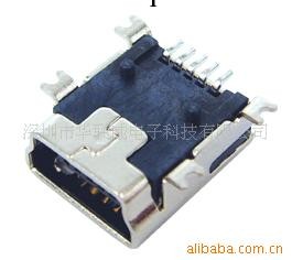 供應電腦連接器 USB MINI5P/F SMT AB型工廠,批發,進口,代購