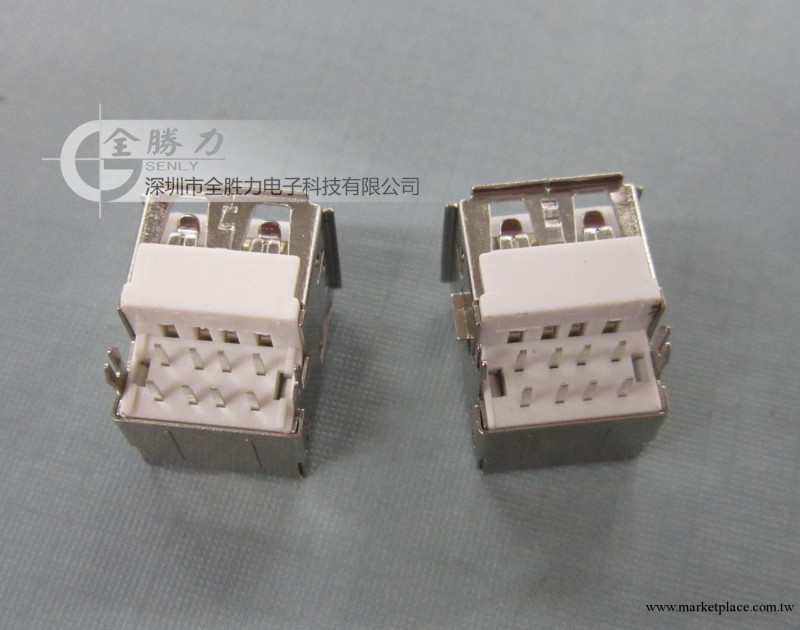 供應 USB連接器 雙層-沉板-AF-90度 雙層usb母座 連接器 usb母座工廠,批發,進口,代購