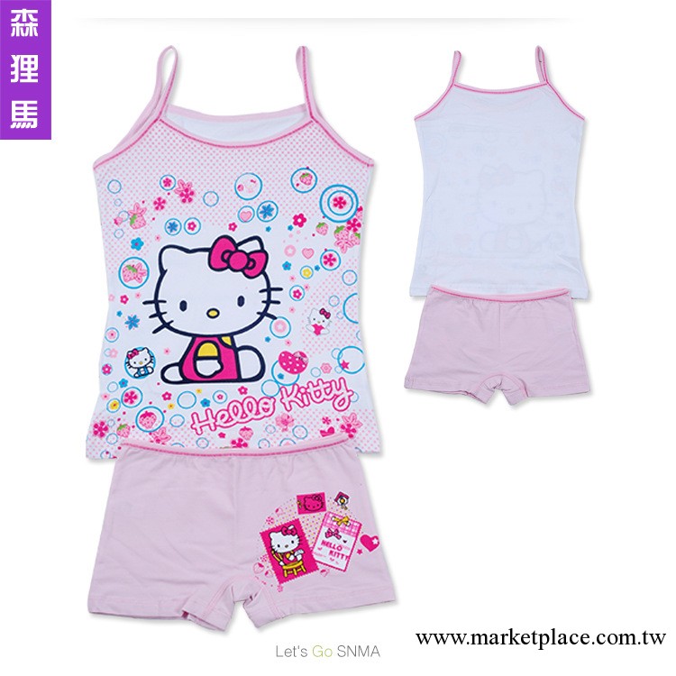 精品推薦 女童Hello Kitty吊帶萊卡棉套裝 兒童吊帶萊卡棉592工廠,批發,進口,代購