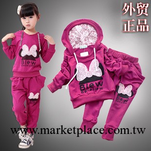 2013童裝秋款新韓版蝴蝶結米奇女童套裝 兒童純棉運動套裝工廠,批發,進口,代購