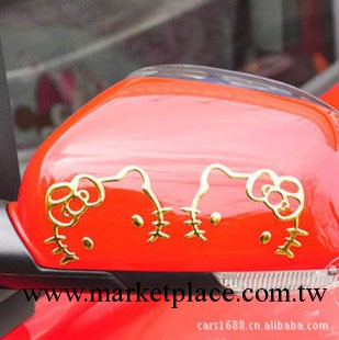 KT貓頭型貼 hello kitty貓3D立體車貼 對裝工廠,批發,進口,代購