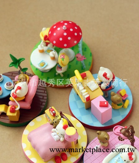 【英樂吉玩具商行】Hello Kitty公仔凱蒂KT貓 全5款場景擺件工廠,批發,進口,代購