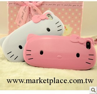 新款正品卡通矽膠套iphone5手機殼 立體hello kitty蘋果5手機殼女工廠,批發,進口,代購