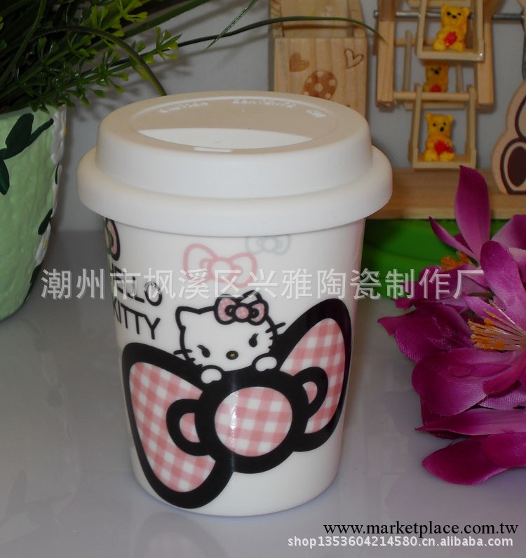 Hello Kitty 杯子 可愛創意個性杯 KT杯陶瓷隨行杯工廠,批發,進口,代購