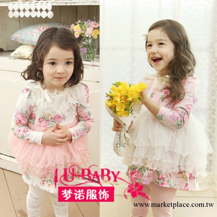 IUBABY 2013秋季碎花全棉公主裙 新款連衣裙 童裝批發 MQ13093工廠,批發,進口,代購