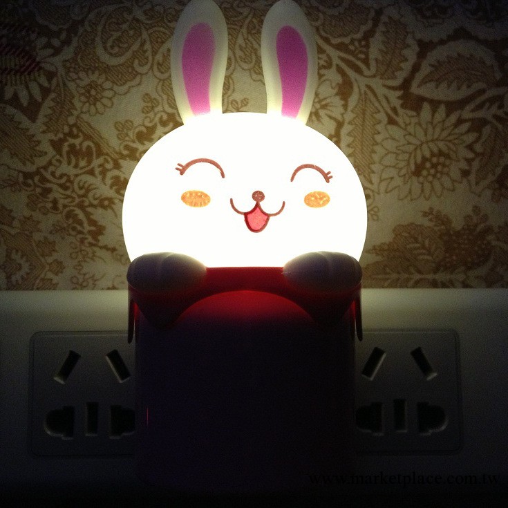 卡通型小夜燈 環境光感小夜燈 節能省電 LED感應燈具 卡通流氓兔工廠,批發,進口,代購