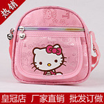 熱銷兒童書包 提花料Hello Kitty卡通休閑少兒斜掛單肩小背包工廠,批發,進口,代購