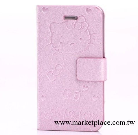蠶絲紋HELLO KITTY 蘋果iphone4/5新款手機皮套殼保護套批發配件工廠,批發,進口,代購