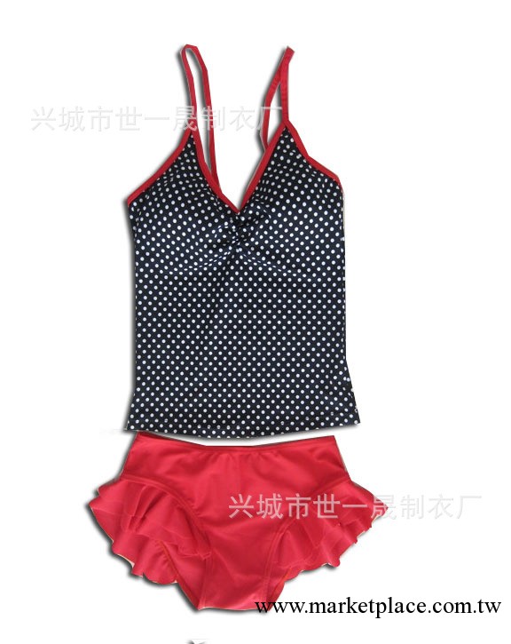 韓國進口吊帶分體泳衣 成人女遊泳衣 泳裝圓點遊泳衣 廠傢批發工廠,批發,進口,代購