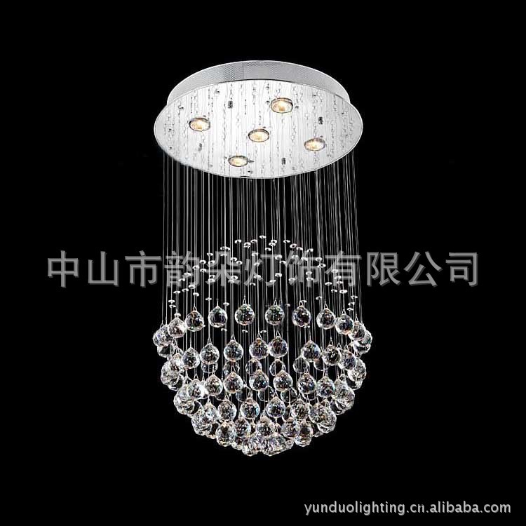 現代時尚簡約圓球形客廳 臥室 餐廳LED水晶吊線燈具 特價D8006工廠,批發,進口,代購