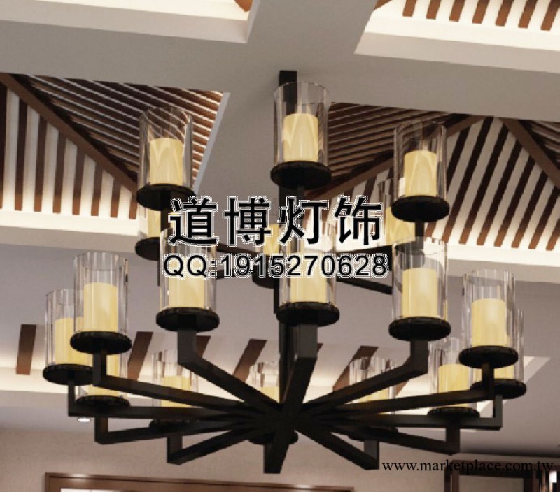 中山古鎮廠傢專業定制酒店歐式鐵藝工程燈具工廠,批發,進口,代購