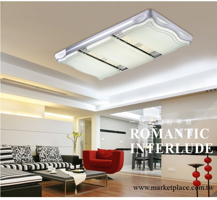 冠華時尚吸頂燈方形客廳燈 現代簡約臥室書房燈飾亞克力燈具51081工廠,批發,進口,代購