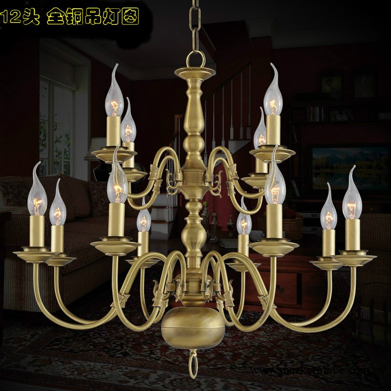 復古懷舊客廳全銅吊燈 歐式古典餐廳燈 酒店酒吧ktv燈具 廠傢直銷工廠,批發,進口,代購