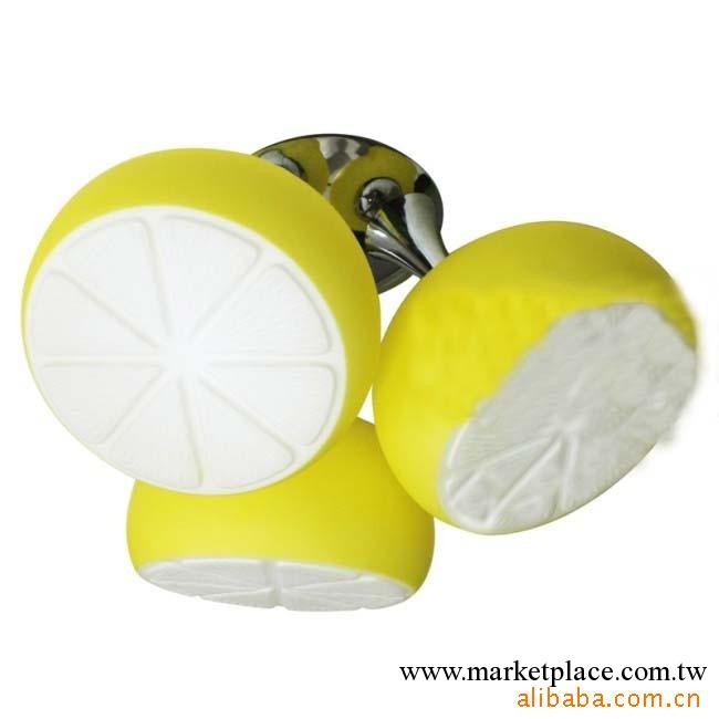 廠傢直銷燈具 吸頂燈 趣味檸檬3頭 現代簡約工廠,批發,進口,代購