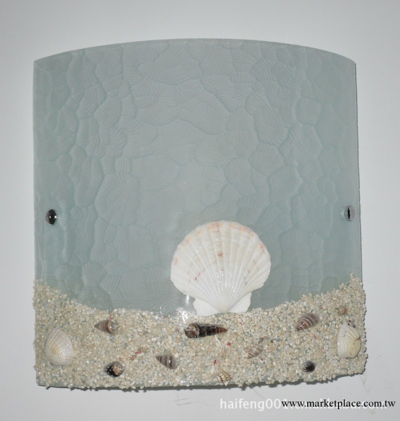 海洋風玻璃壁燈N968海底貝殼/海沙裝飾玻璃臥室燈具工廠,批發,進口,代購