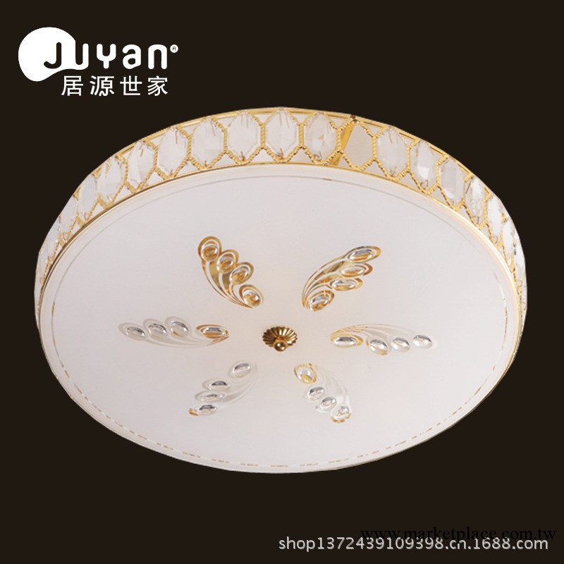 中山古鎮廠傢直批中式金色led水晶吸頂燈圓形簡歐餐廳飯陽臺燈具工廠,批發,進口,代購