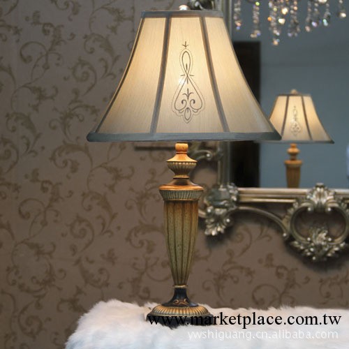 時光屋 樹脂雕花做舊臺燈/臥室燈具/床頭燈/書房臺燈（不含光源）工廠,批發,進口,代購