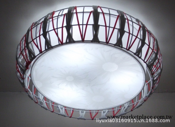 現代簡約藤藝吸頂燈 羊皮燈 歐式臥室燈 客廳燈 書房燈具 10423工廠,批發,進口,代購