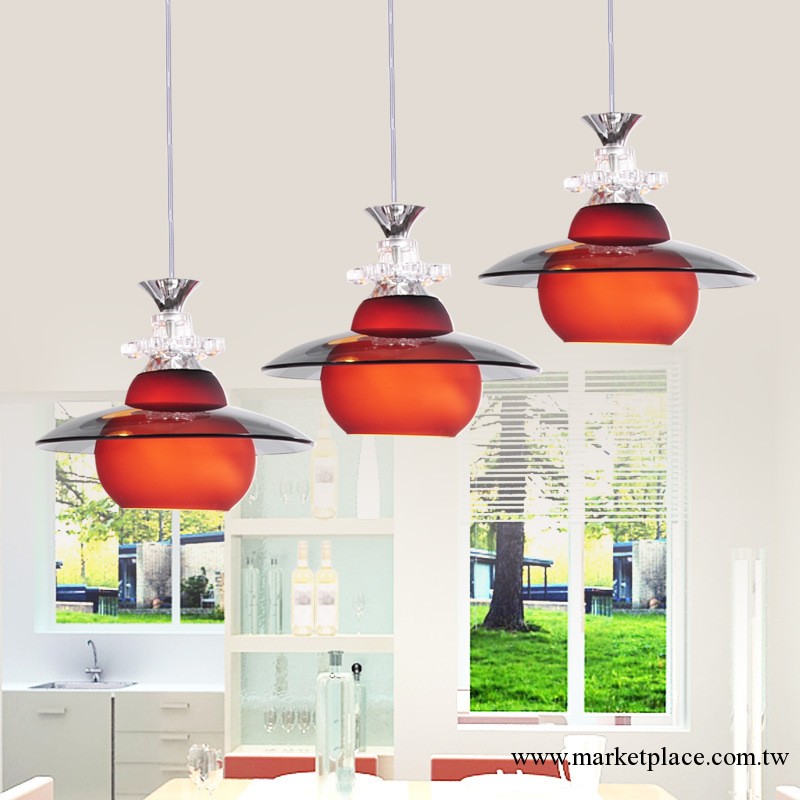 現代簡約LED餐廳燈吊燈三頭餐吊燈飯廳燈廚房吧臺燈飾燈具BA008工廠,批發,進口,代購