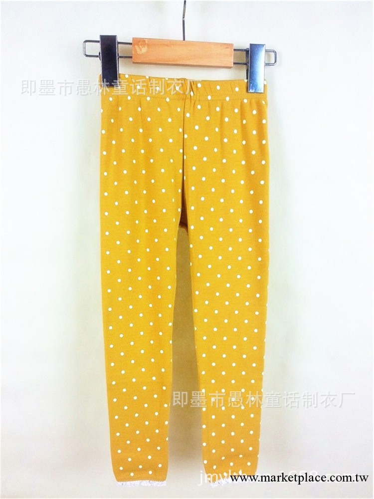 童裝秋款批發 新品 2013韓版 外貿 斑點 圓點 蕾絲 童打底褲 秋褲工廠,批發,進口,代購