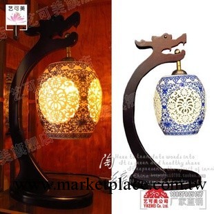 DDB11景德鎮陶瓷高檔燈 龍頭燈具 裝飾臺燈 中式燈 陶瓷燈工廠,批發,進口,代購