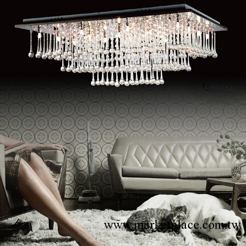 簡約時尚LED水晶燈客廳吸頂燈客廳燈現代臥室燈具X122 廠傢現貨工廠,批發,進口,代購