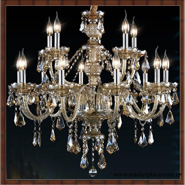 歐式吊燈水晶燈15頭蠟燭吊燈 歐式餐廳客廳水晶吊燈廠傢直銷包郵工廠,批發,進口,代購