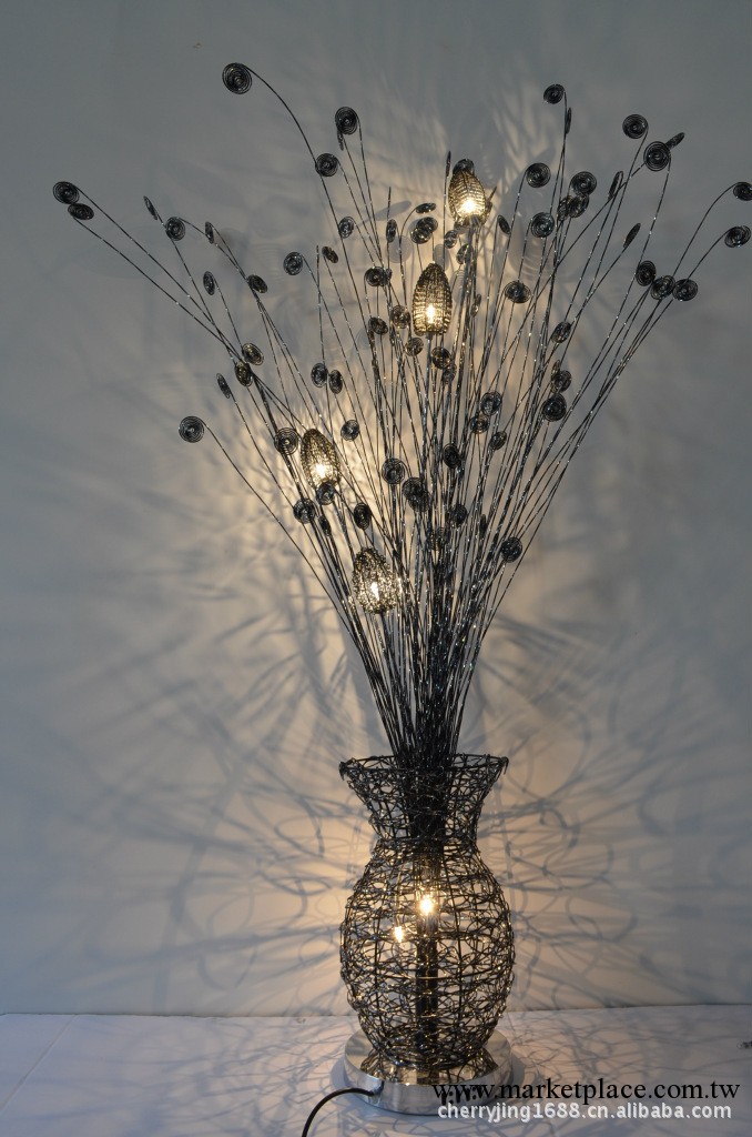 鋁線燈落地燈飾客廳臥室燈床頭田園鋁線落地臺燈具工廠,批發,進口,代購