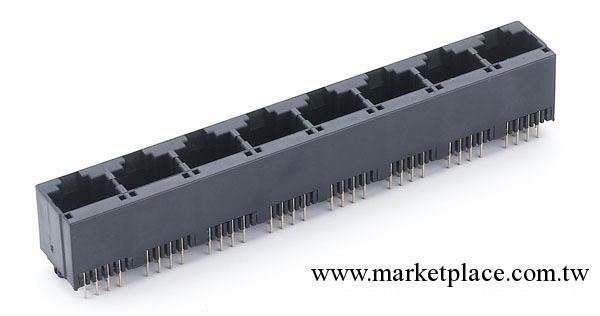 工廠供應網絡插座連接器RJ45 1X8直插全塑工廠,批發,進口,代購