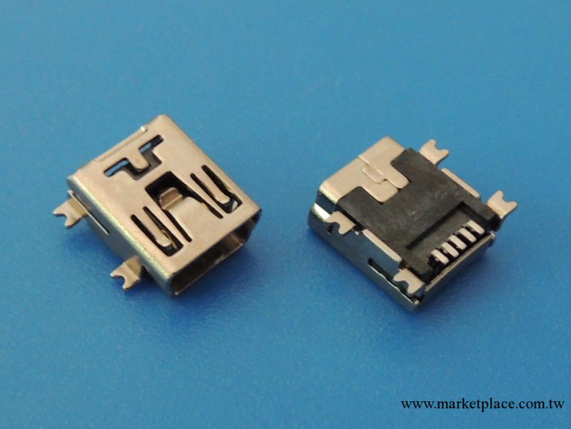 MINI USB 5P/F  B 型SMT無柱 連接器工廠,批發,進口,代購
