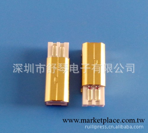 USB B公短體鍍金 USB 鍍金   USB插頭連接器鍍金工廠,批發,進口,代購
