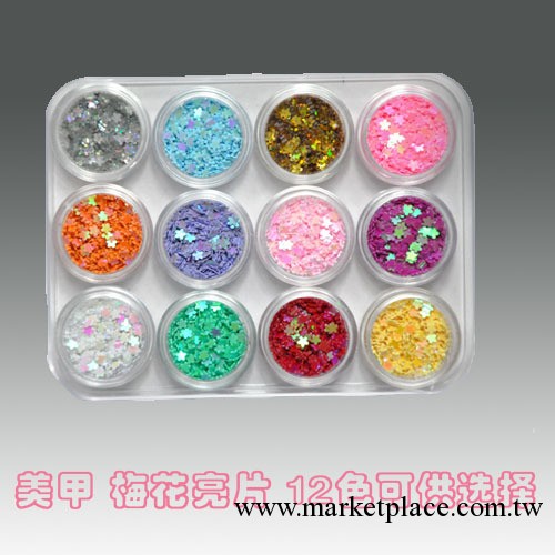 美甲飾品 指甲貼飾品套裝 鐳射閃diy 漸變光療梅花形亮片 批發工廠,批發,進口,代購