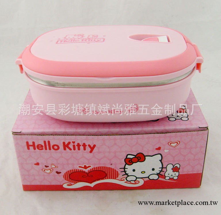 廠傢供應 粉紅色方形便當盒 Hello kitty日式不繡鋼便當盒工廠,批發,進口,代購