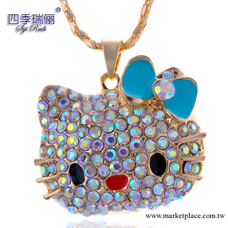 韓版掛飾 精美hello kitty吊墜 合金鍍金服飾掛件 韓版流行項除去工廠,批發,進口,代購