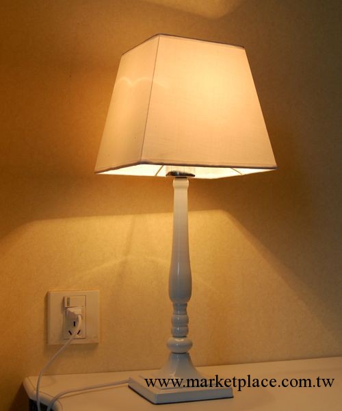白色棉質臺燈 燈飾 簡約現代臥室燈具 床頭燈 學習工作書房臺燈工廠,批發,進口,代購