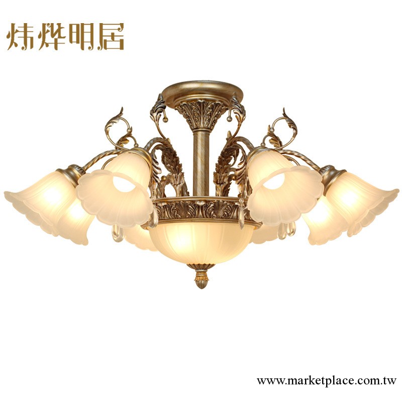 廠銷歐式田園地中海吸頂燈具 客廳臥室XD6069/8+2工廠,批發,進口,代購