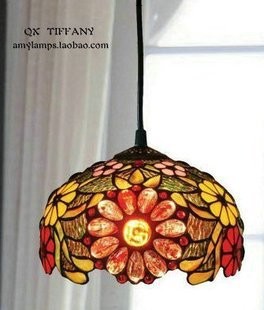 【HAUTY】8寸蒂凡尼餐吊燈 咖啡廳裝飾燈具 吊鏈可調節太陽花燈工廠,批發,進口,代購