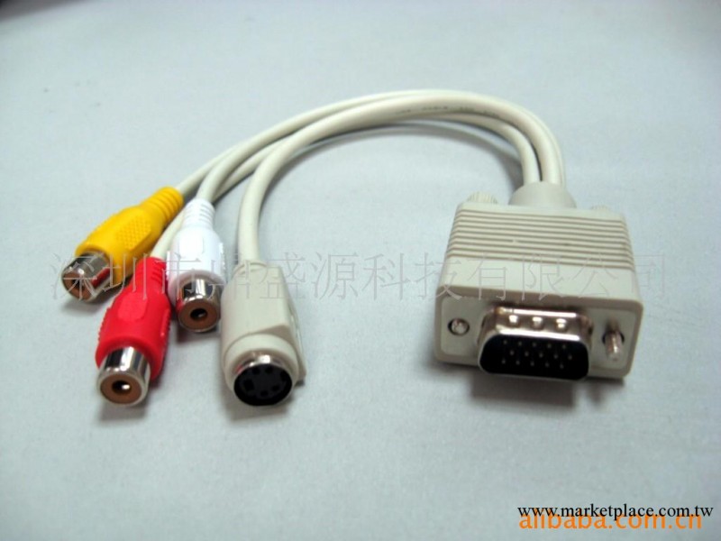 供應VGA轉S端子加3RCA連接器工廠,批發,進口,代購