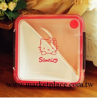創意傢居 日本可愛 單層塑料便當盒 微波爐飯盒 hello kitty工廠,批發,進口,代購