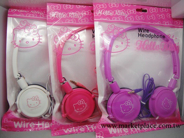 新款K21卡通頭戴式MP3/電腦耳機 kt 時尚創意廠傢批發hello kitty工廠,批發,進口,代購
