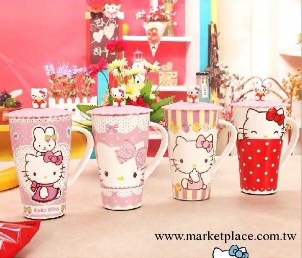 正品hello kitty 帶手柄 暢飲杯 大容量馬克杯 陶瓷 公仔頭工廠工廠,批發,進口,代購